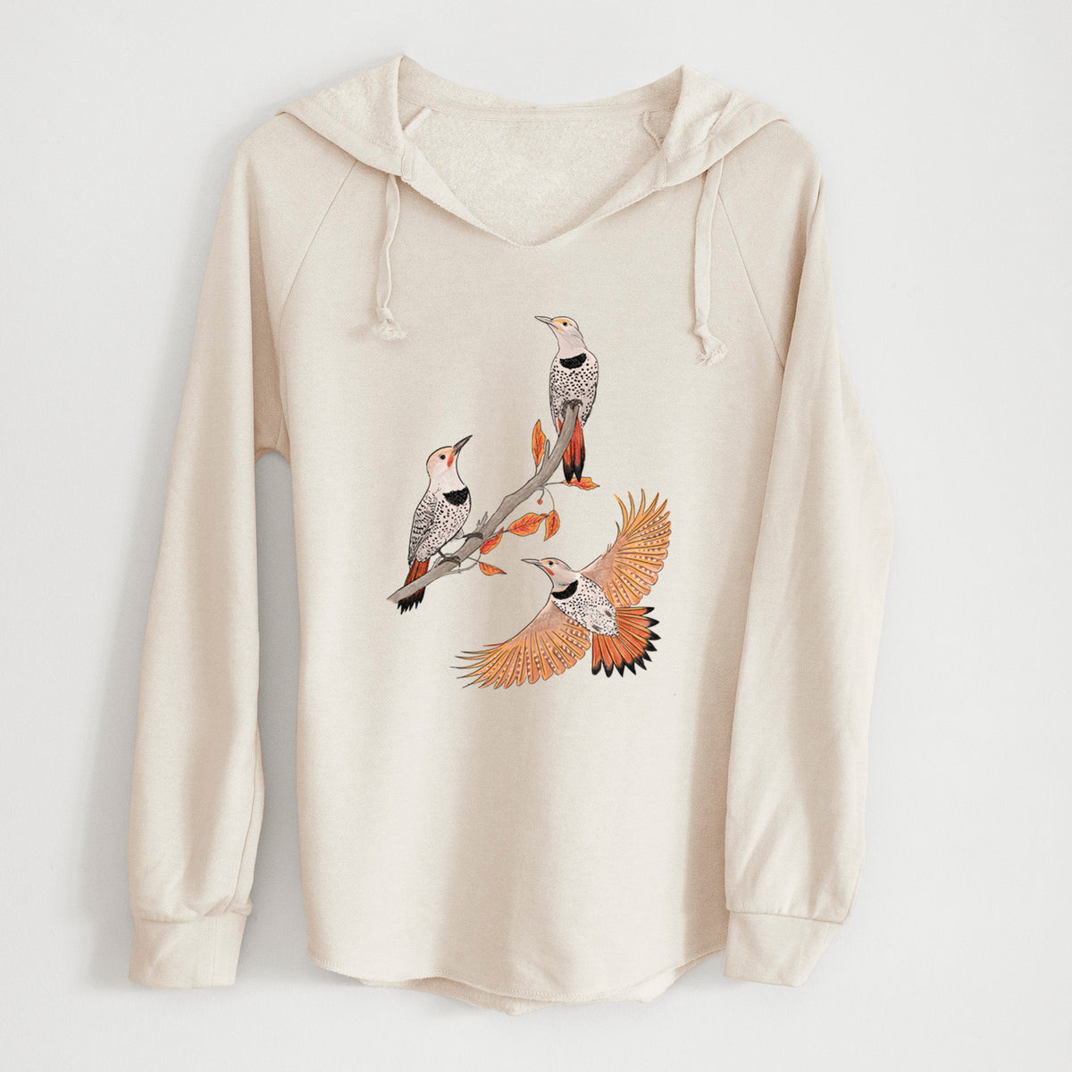 Northern Flickers (Red-shafted) - Colaptes auratus - Cali Wave Hooded Sweatshirt