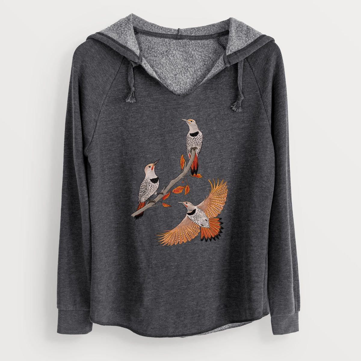 Northern Flickers (Red-shafted) - Colaptes auratus - Cali Wave Hooded Sweatshirt