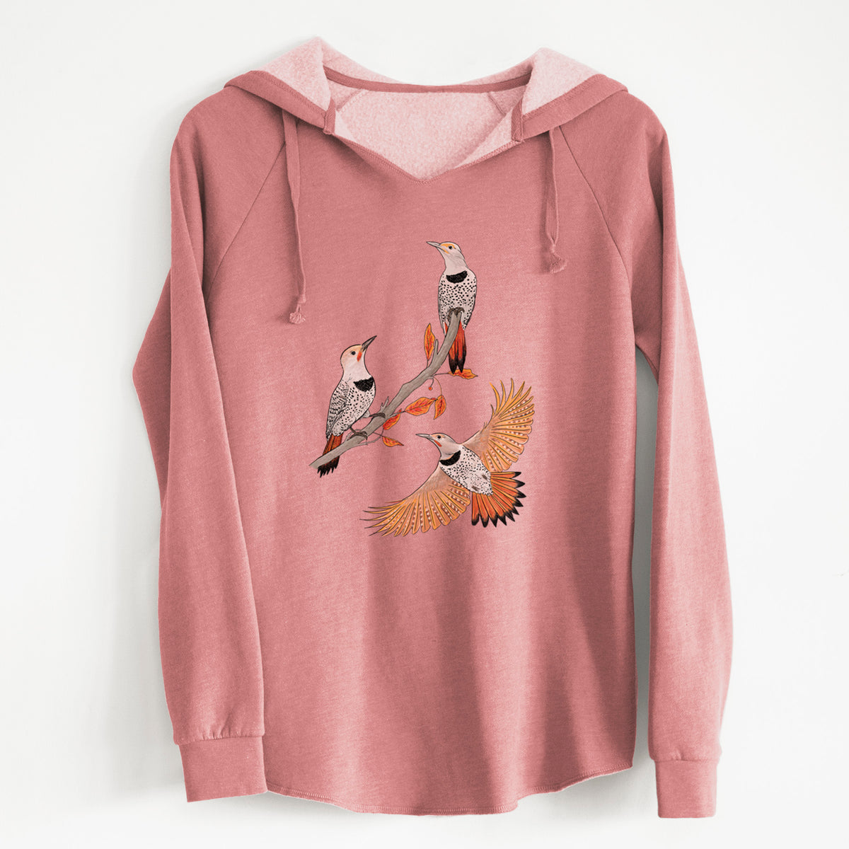 Northern Flickers (Red-shafted) - Colaptes auratus - Cali Wave Hooded Sweatshirt