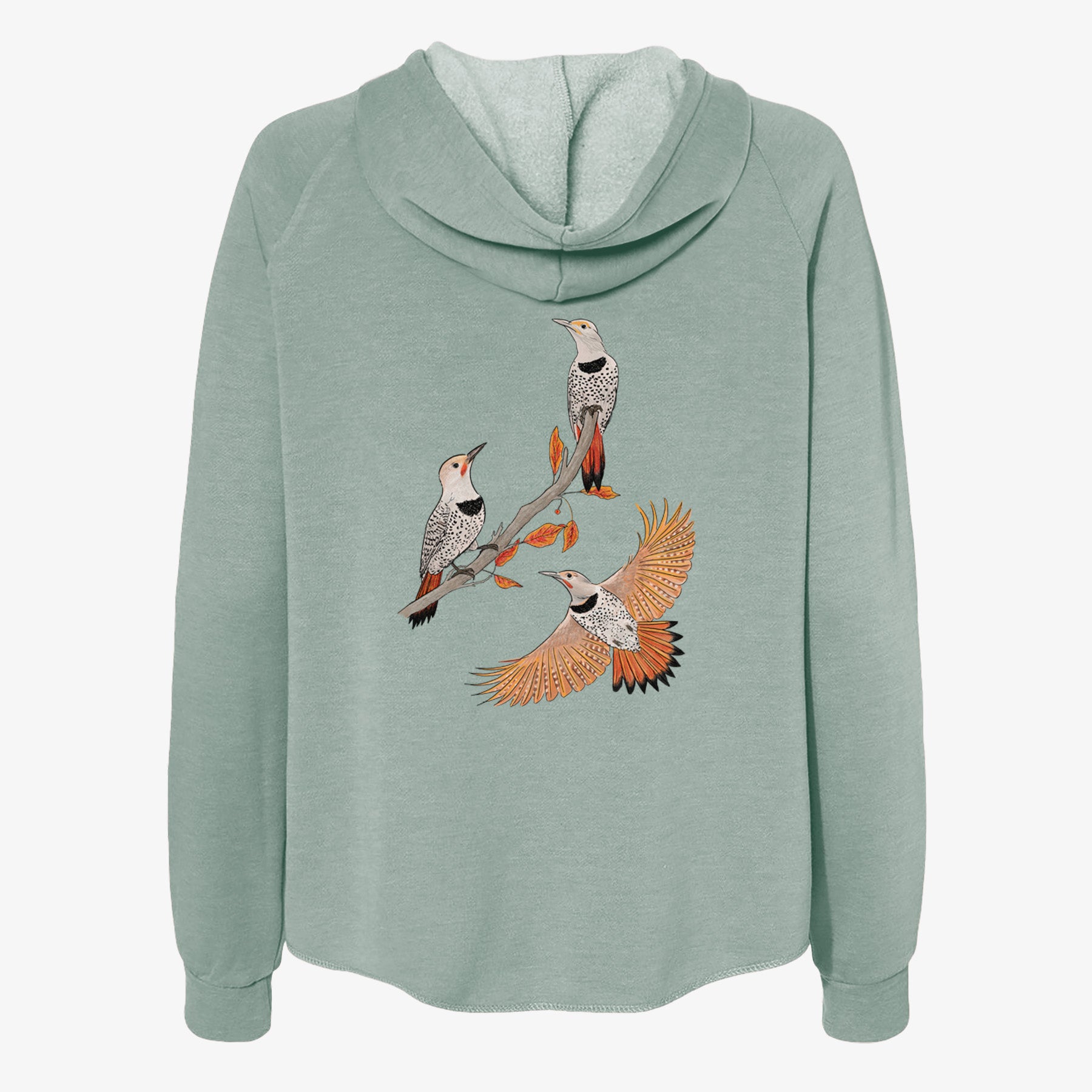 Northern Flickers (Red-shafted) - Colaptes auratus - Women's Cali Wave Zip-Up Sweatshirt