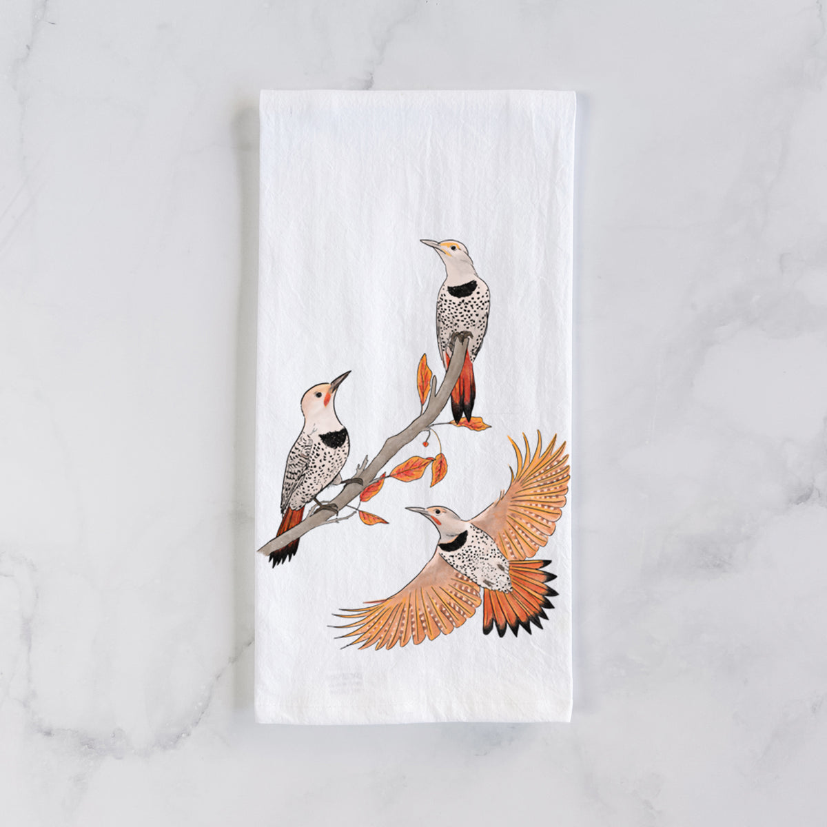 Northern Flickers (Red-shafted) - Colaptes auratus - Tea Towel