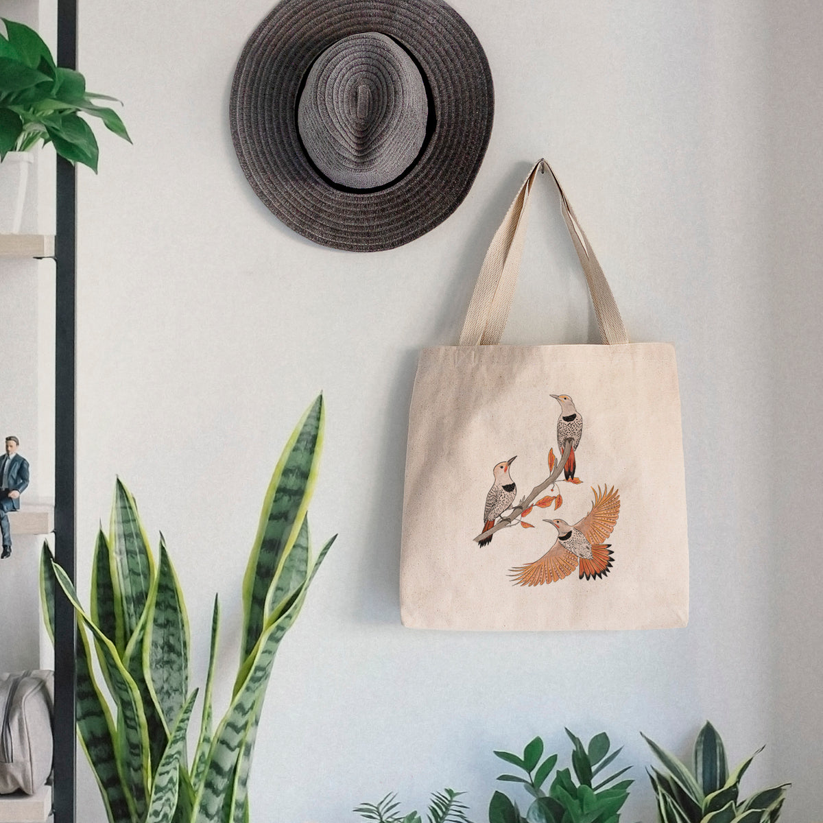 Northern Flickers (Red-shafted) - Colaptes auratus - Tote Bag