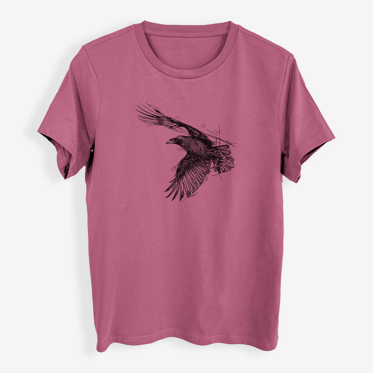 Flying Raven - Corvus corax - Womens Everyday Maple Tee