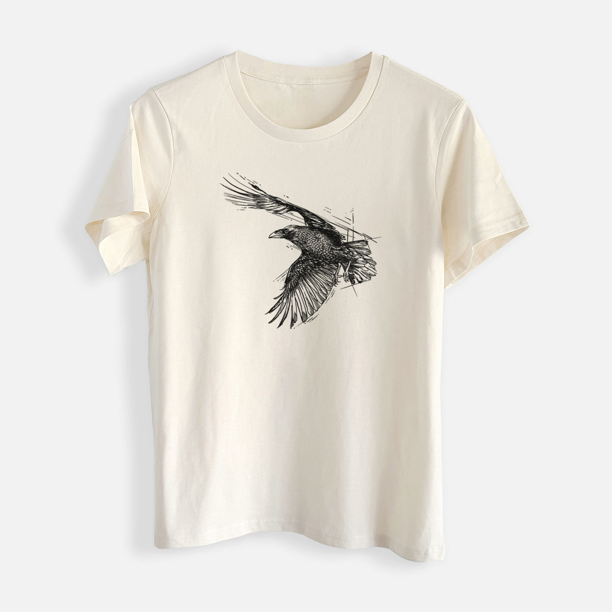 Flying Raven - Corvus corax - Womens Everyday Maple Tee