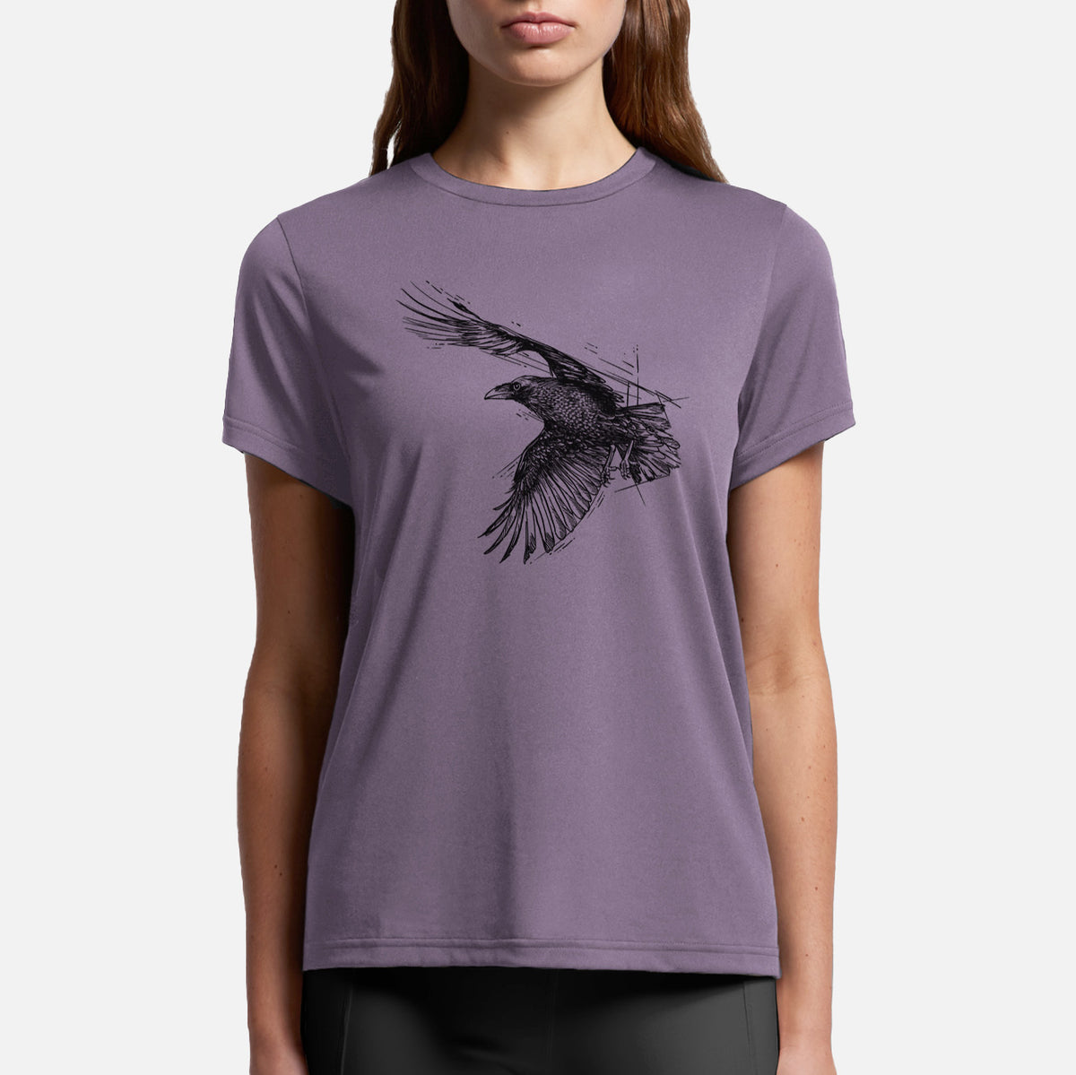 Flying Raven - Corvus corax - Womens Everyday Maple Tee