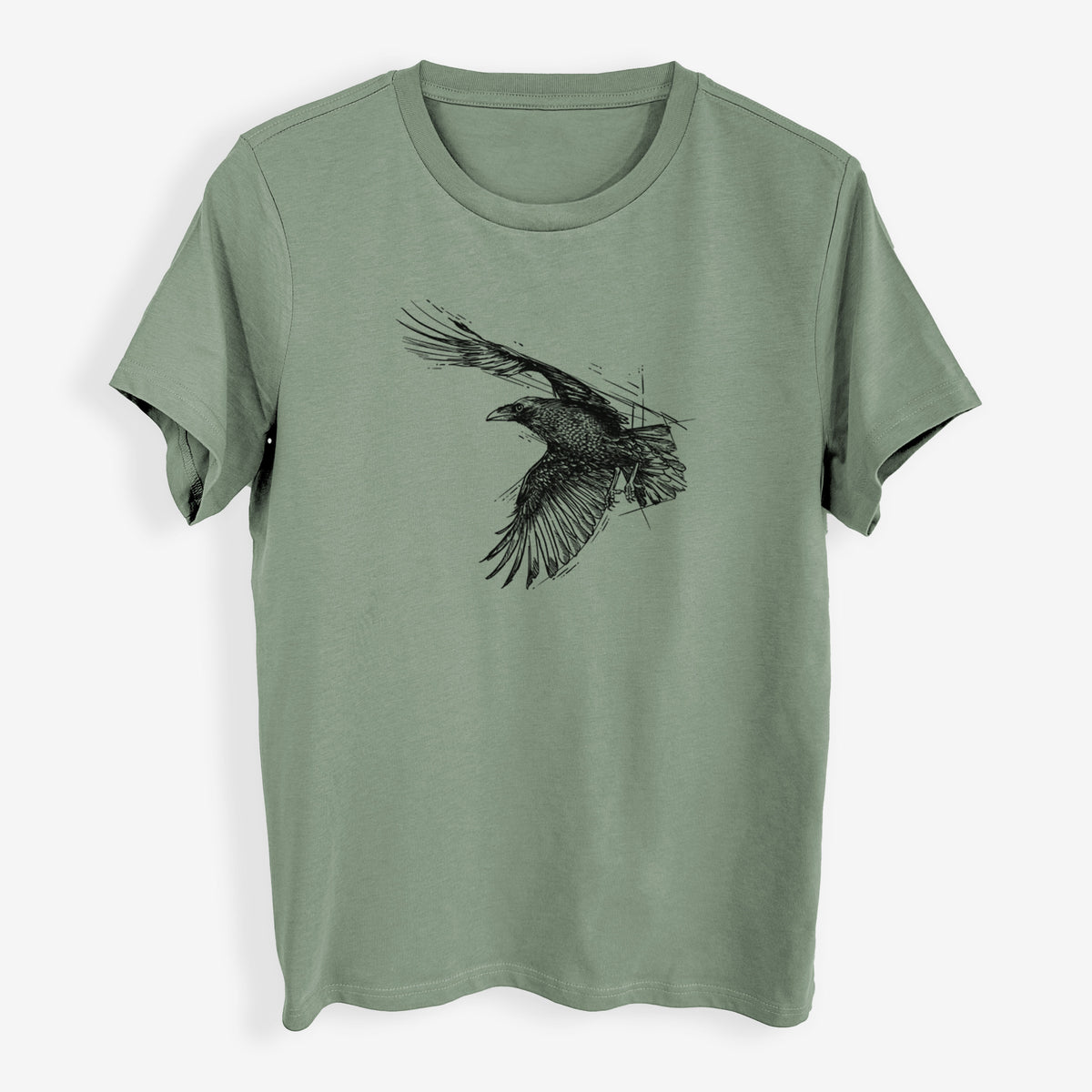 Flying Raven - Corvus corax - Womens Everyday Maple Tee