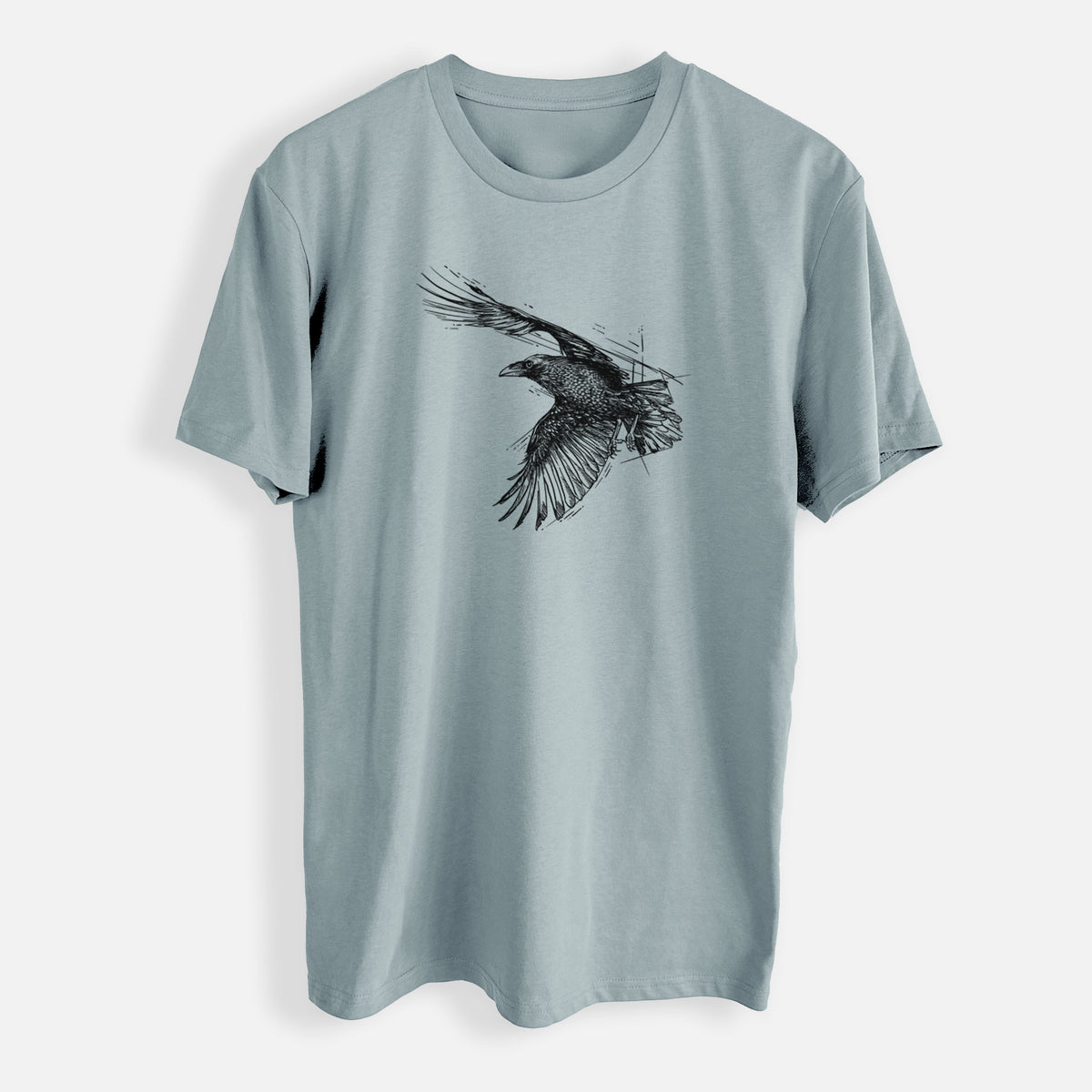 Flying Raven - Corvus corax - Mens Everyday Staple Tee