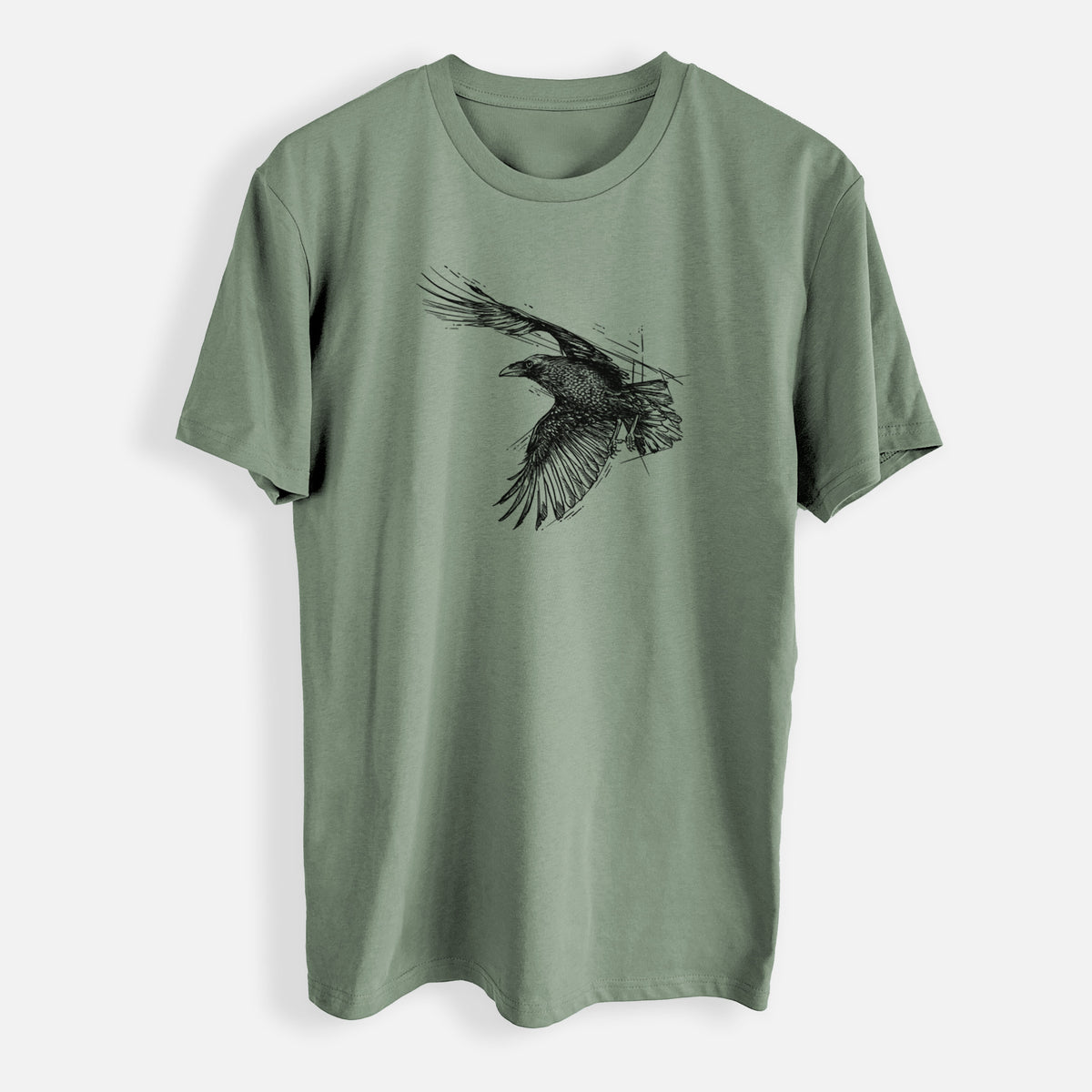 Flying Raven - Corvus corax - Mens Everyday Staple Tee