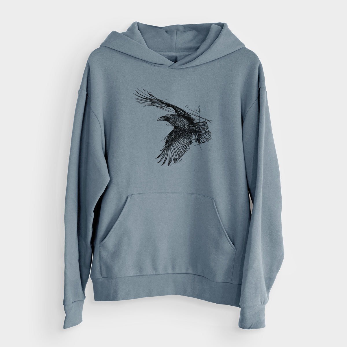 Flying Raven - Corvus corax  - Bodega Midweight Hoodie