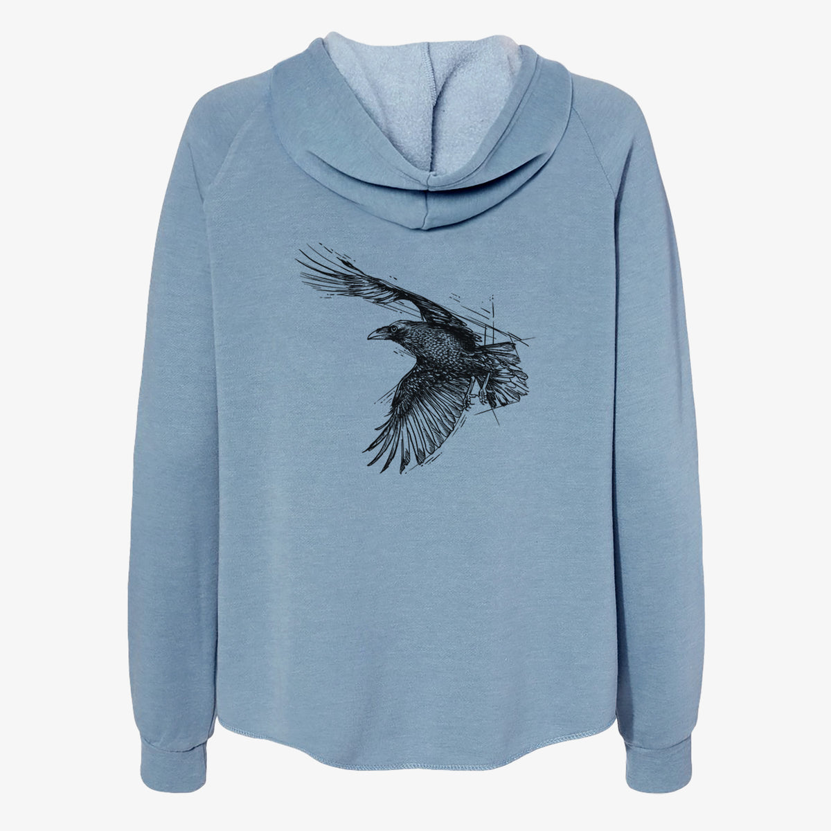 Flying Raven - Corvus corax - Women&#39;s Cali Wave Zip-Up Sweatshirt