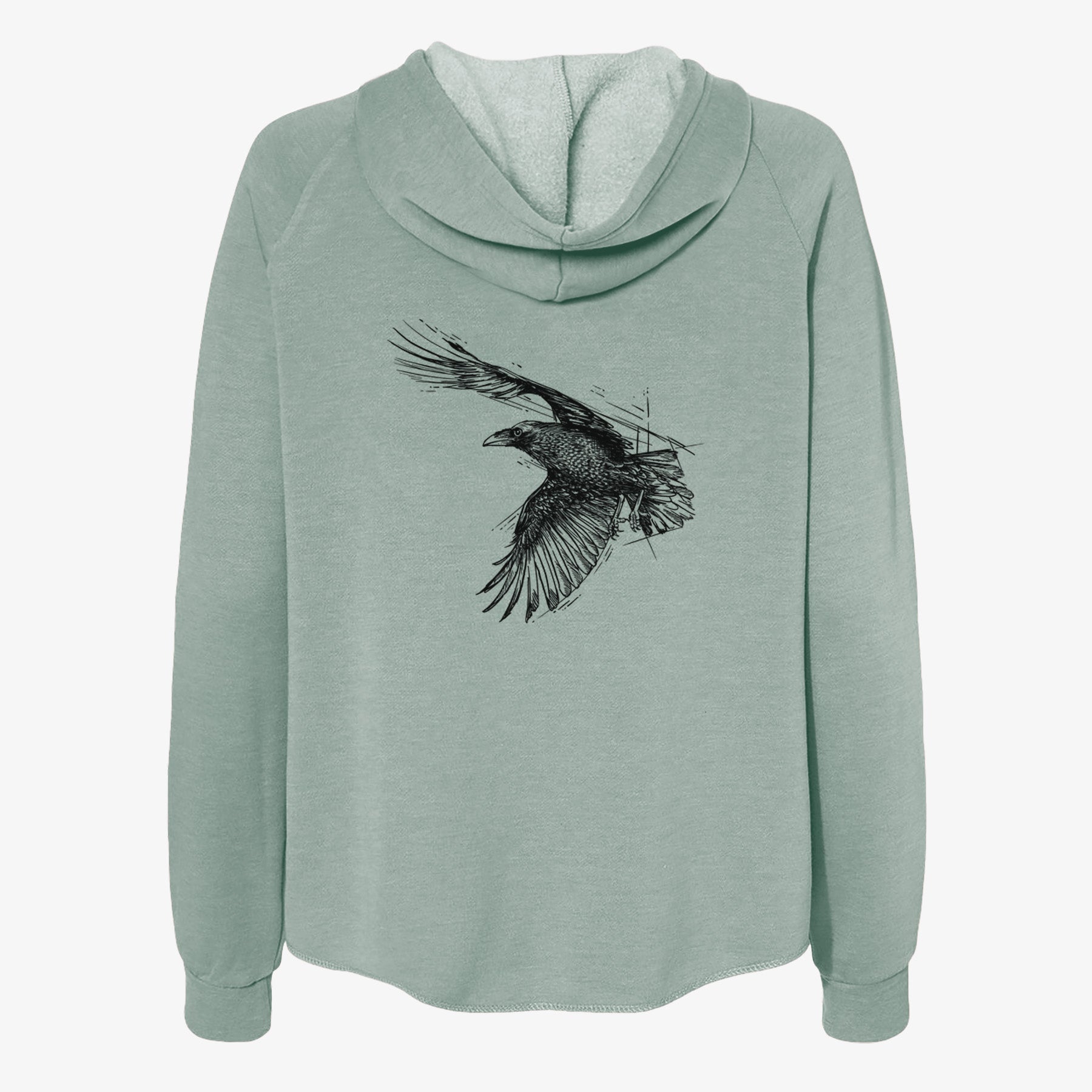 Flying Raven - Corvus corax - Women's Cali Wave Zip-Up Sweatshirt