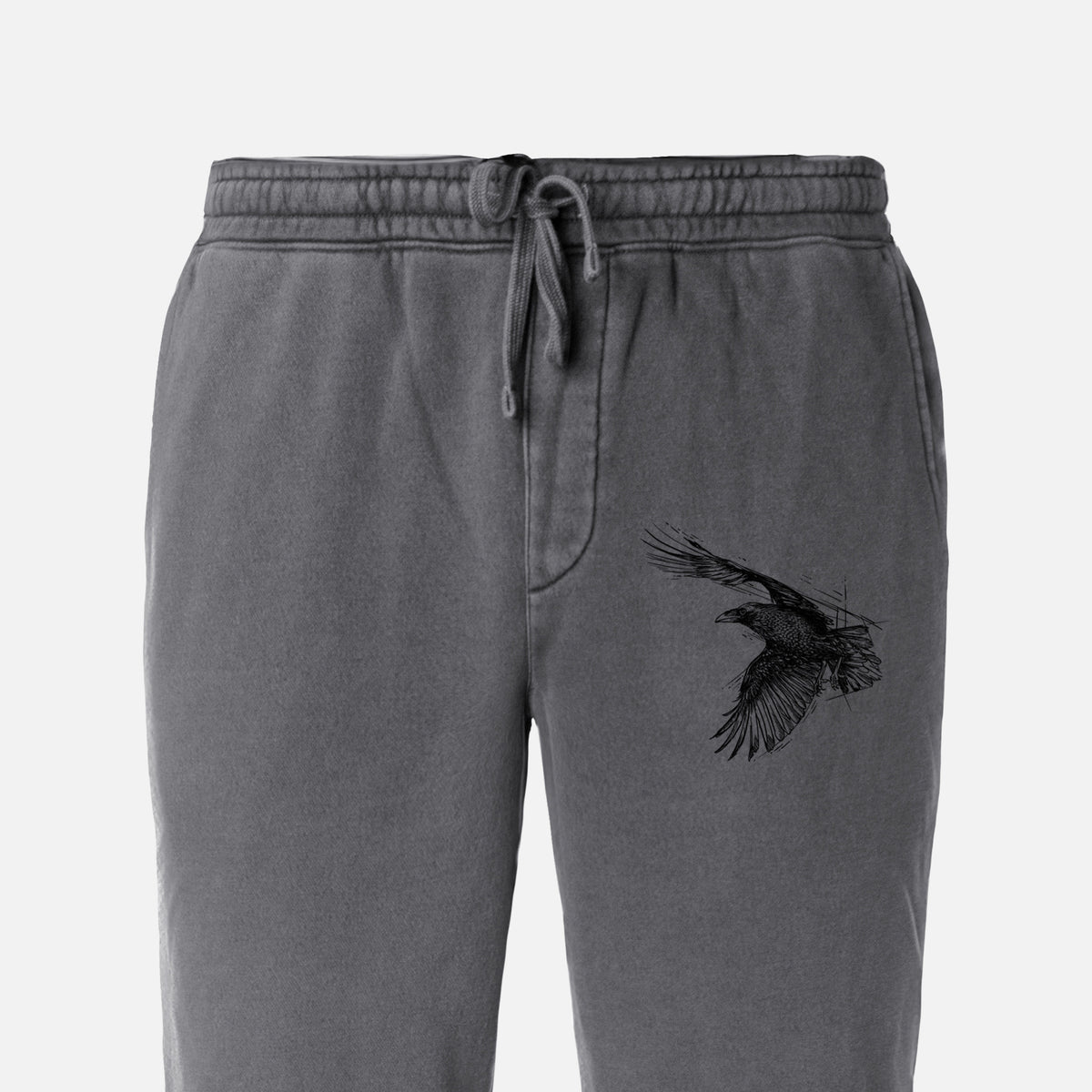 Flying Raven - Corvus corax - Unisex Pigment Dyed Sweatpants