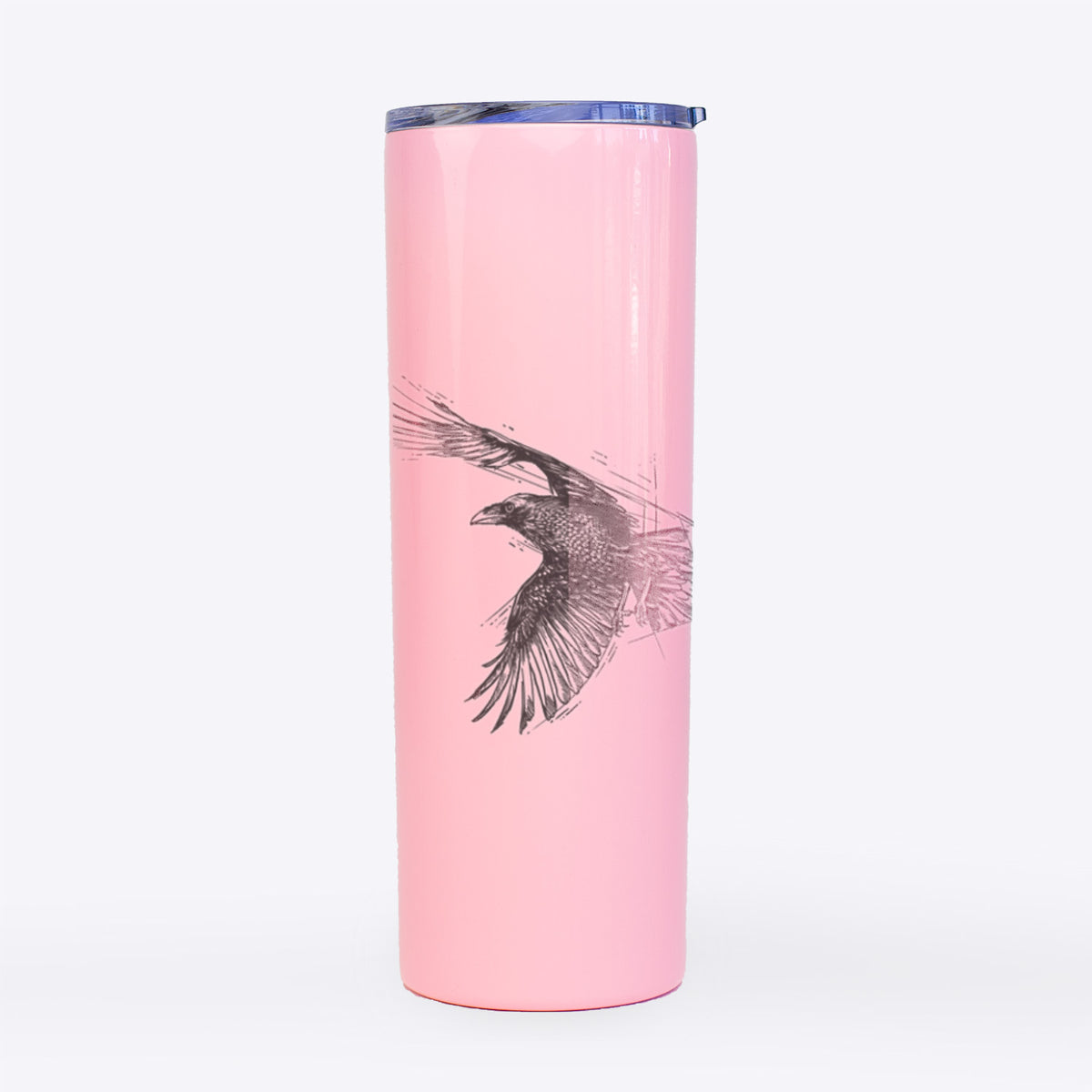 Flying Raven - Corvus corax - 20oz Skinny Tumbler