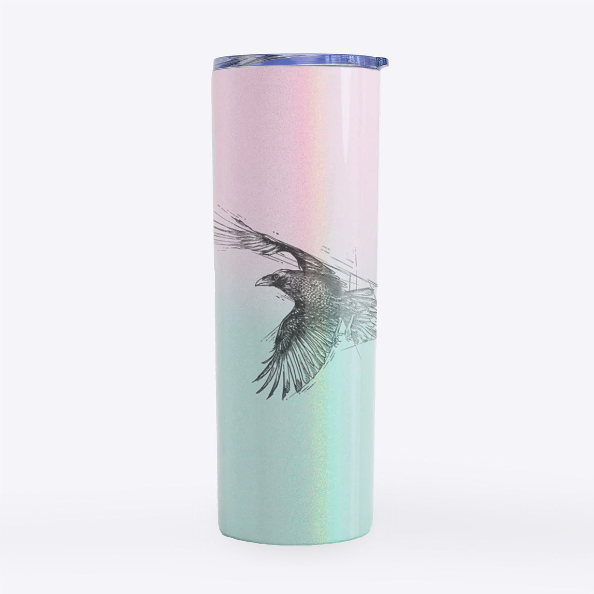 Flying Raven - Corvus corax - 20oz Skinny Tumbler