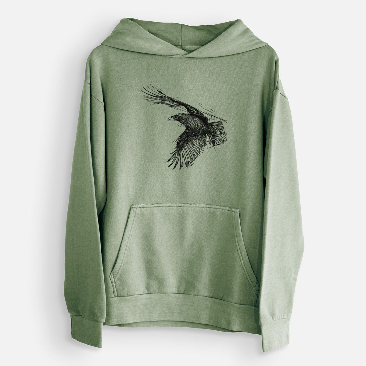 Flying Raven - Corvus corax  - Urban Heavyweight Hoodie