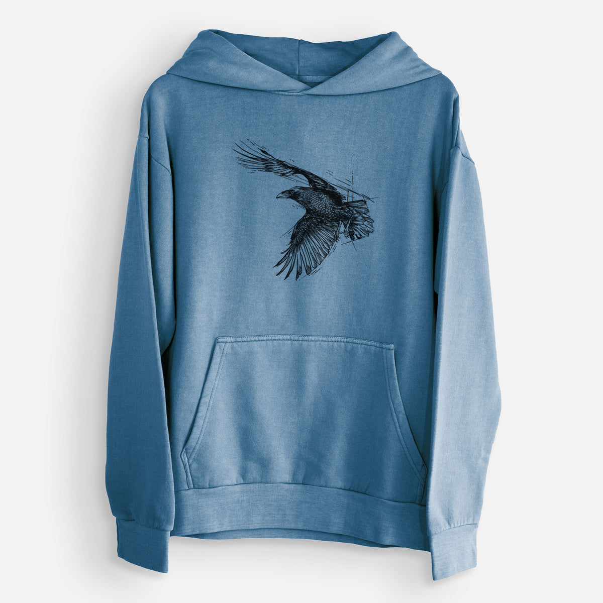 Flying Raven - Corvus corax  - Urban Heavyweight Hoodie