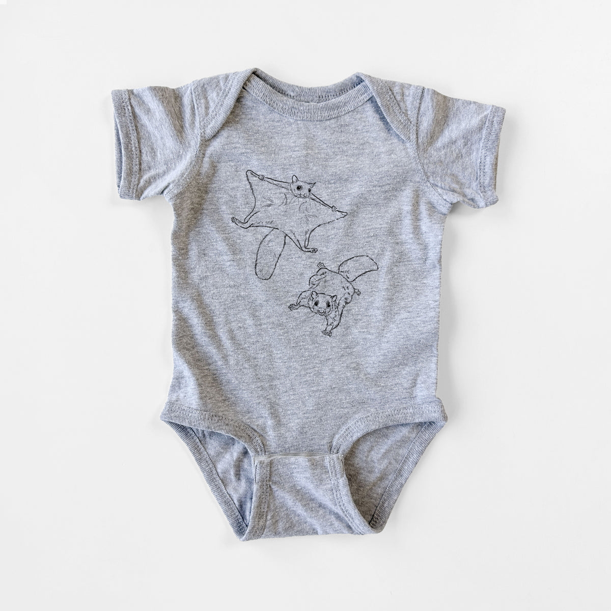 Southern Flying Squirrels - Glaucomys volans - Baby Fine Jersey Bodysuit