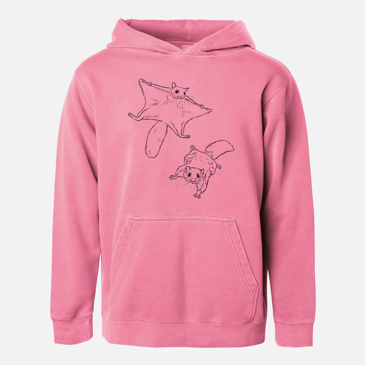 Southern Flying Squirrels - Glaucomys volans - Youth Pigment Dyed Hoodie