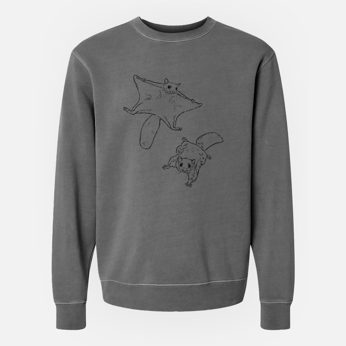 Southern Flying Squirrels - Glaucomys volans - Unisex Pigment Dyed Crew Sweatshirt