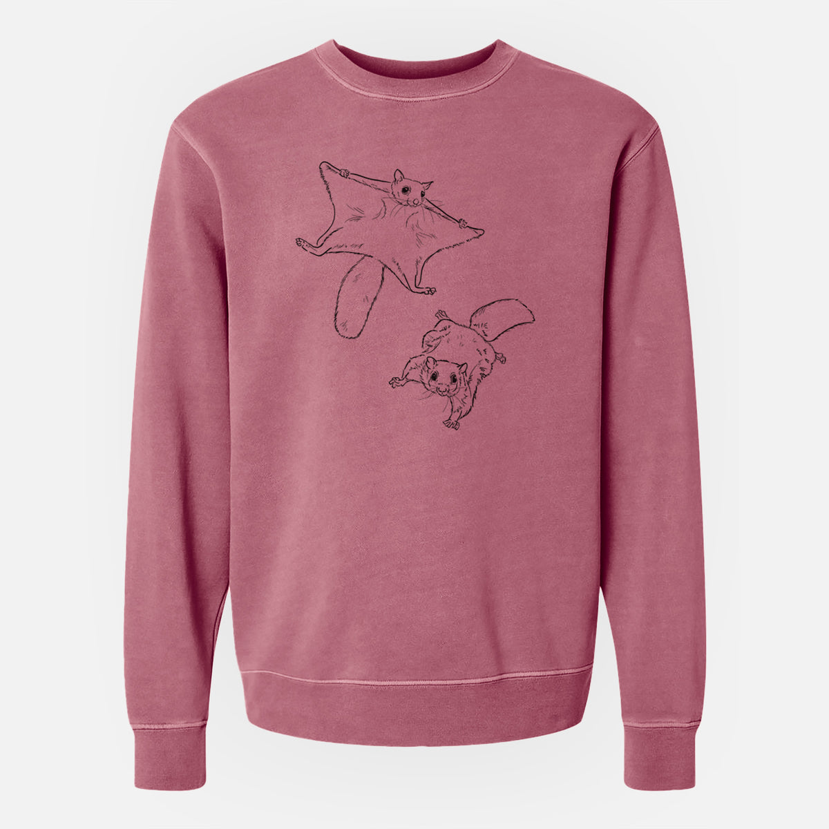 Southern Flying Squirrels - Glaucomys volans - Unisex Pigment Dyed Crew Sweatshirt
