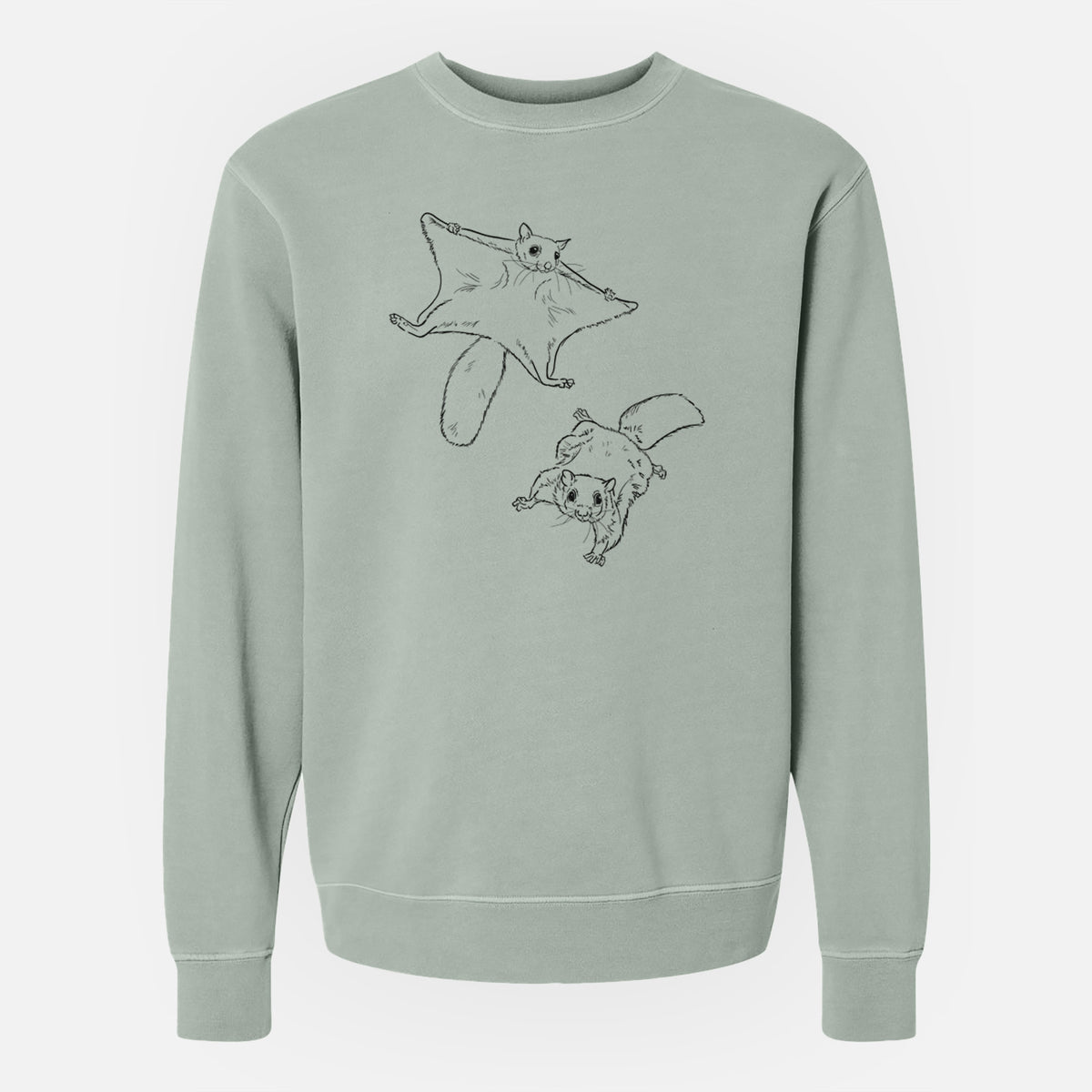 Southern Flying Squirrels - Glaucomys volans - Unisex Pigment Dyed Crew Sweatshirt