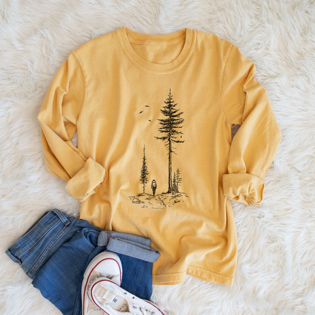 Forest Explorer - Men&#39;s Heavyweight 100% Cotton Long Sleeve