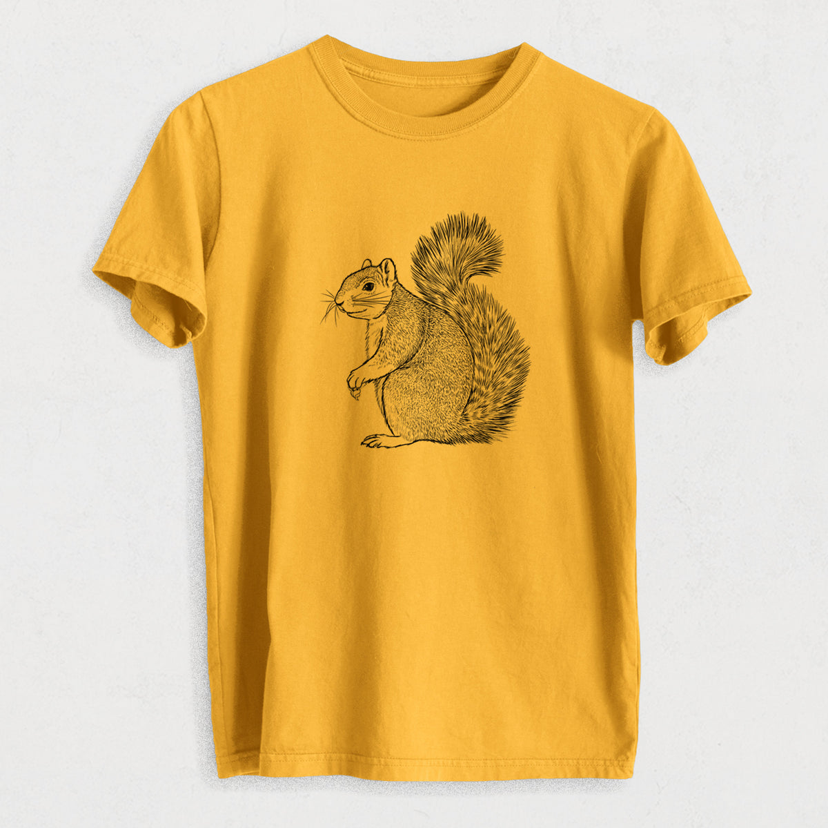 Eastern Fox Squirrel - Sciurus niger - Heavyweight Men&#39;s 100% Organic Cotton Tee