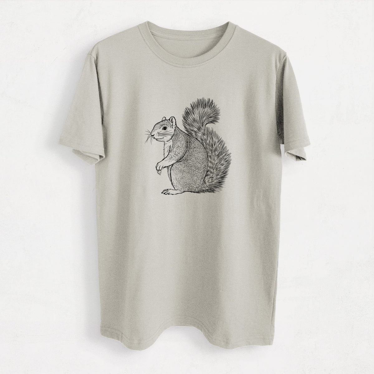 Eastern Fox Squirrel - Sciurus niger - Heavyweight Men&#39;s 100% Organic Cotton Tee