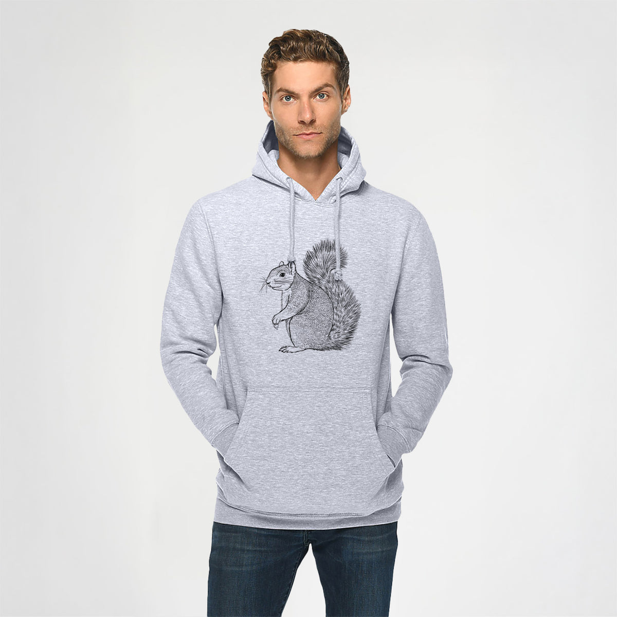 Eastern Fox Squirrel - Sciurus niger - Heavyweight Fleece Hoodie