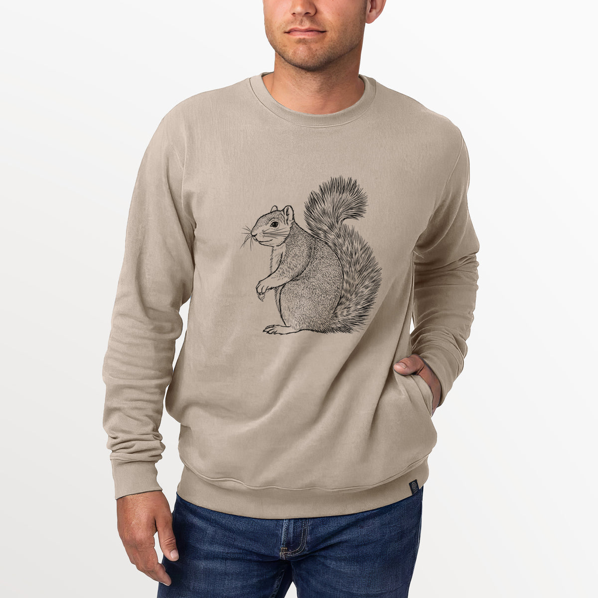 Eastern Fox Squirrel - Sciurus niger  - Unisex Reclaimed Crewneck Sweatshirt