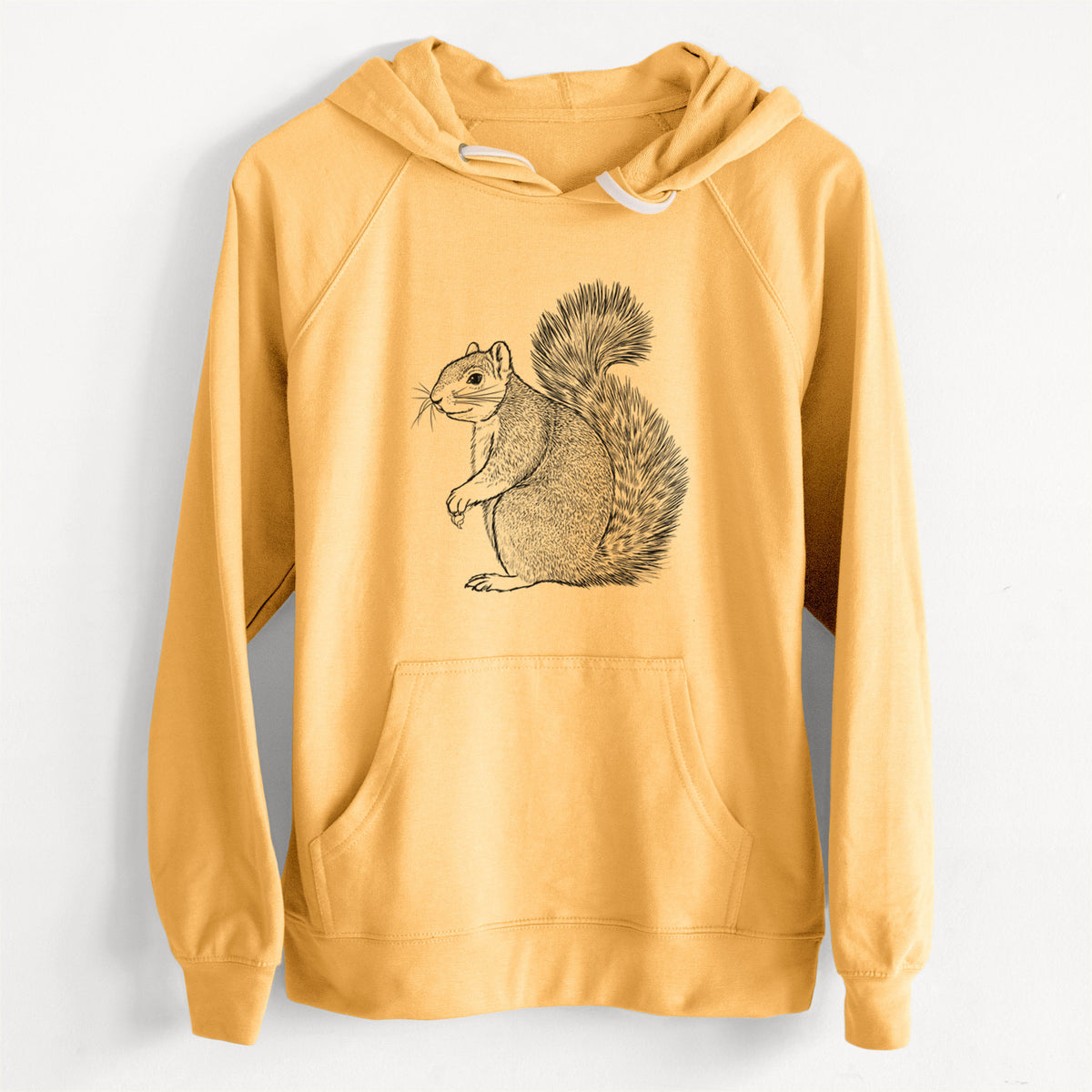 CLEARANCE - Eastern Fox Squirrel - Sciurus niger  - Unisex Slim Fit Loopback Terry Hoodie