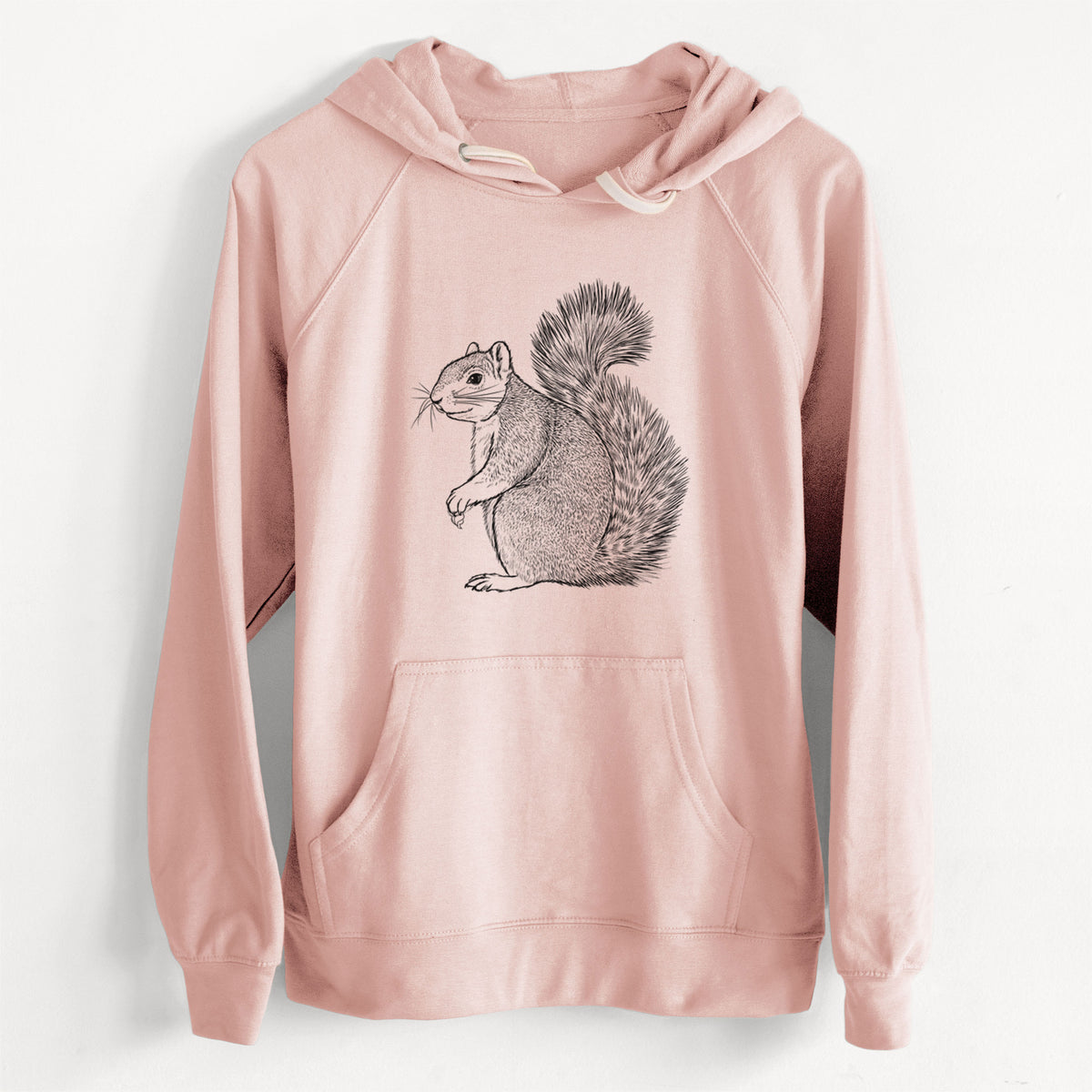 CLEARANCE - Eastern Fox Squirrel - Sciurus niger  - Unisex Slim Fit Loopback Terry Hoodie