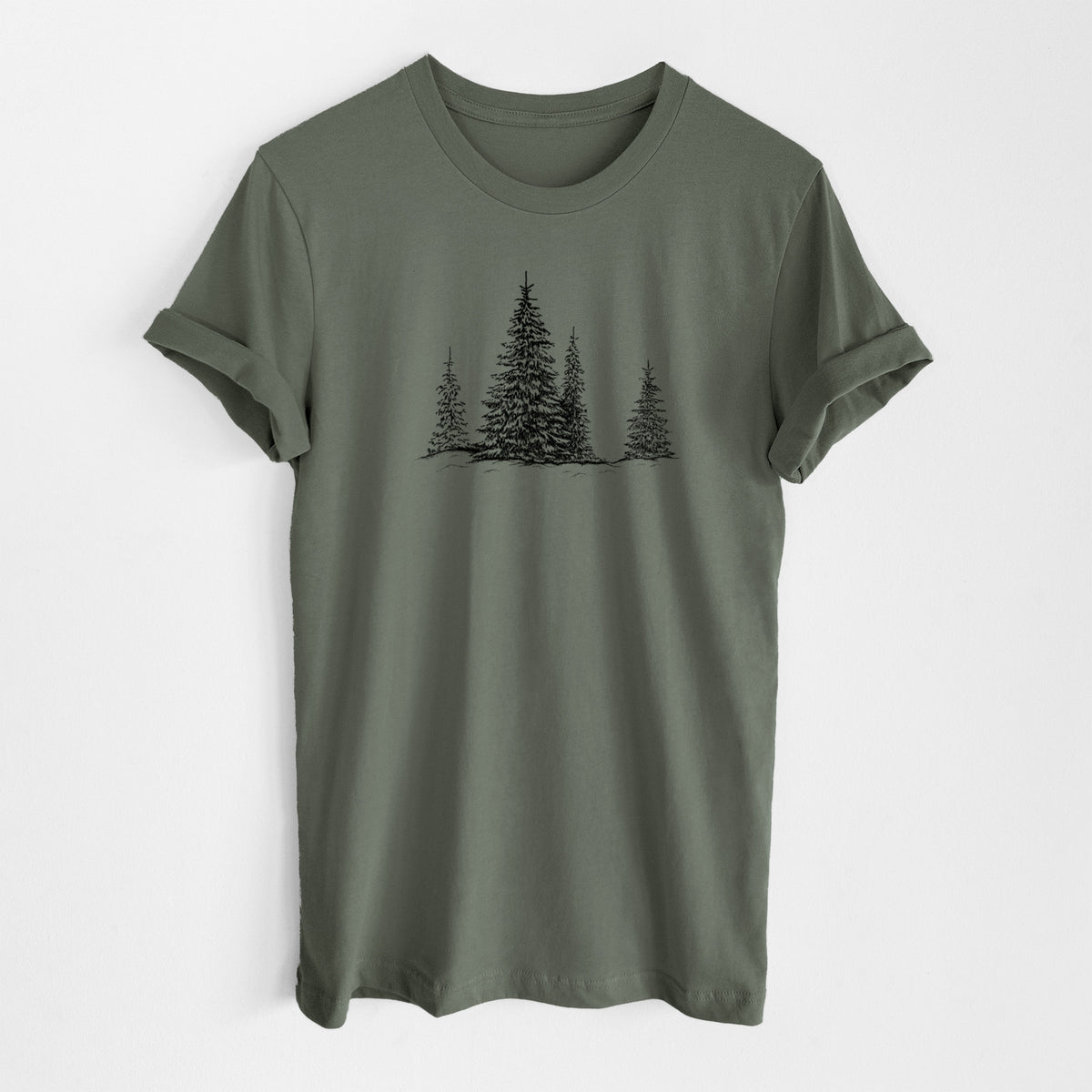 Frosted Evergreens - Lightweight 100% Cotton Unisex Crewneck