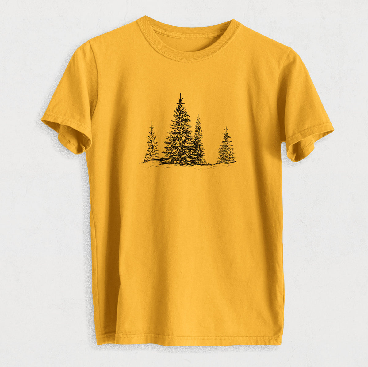 Frosted Evergreens - Heavyweight Men's 100% Organic Cotton Tee