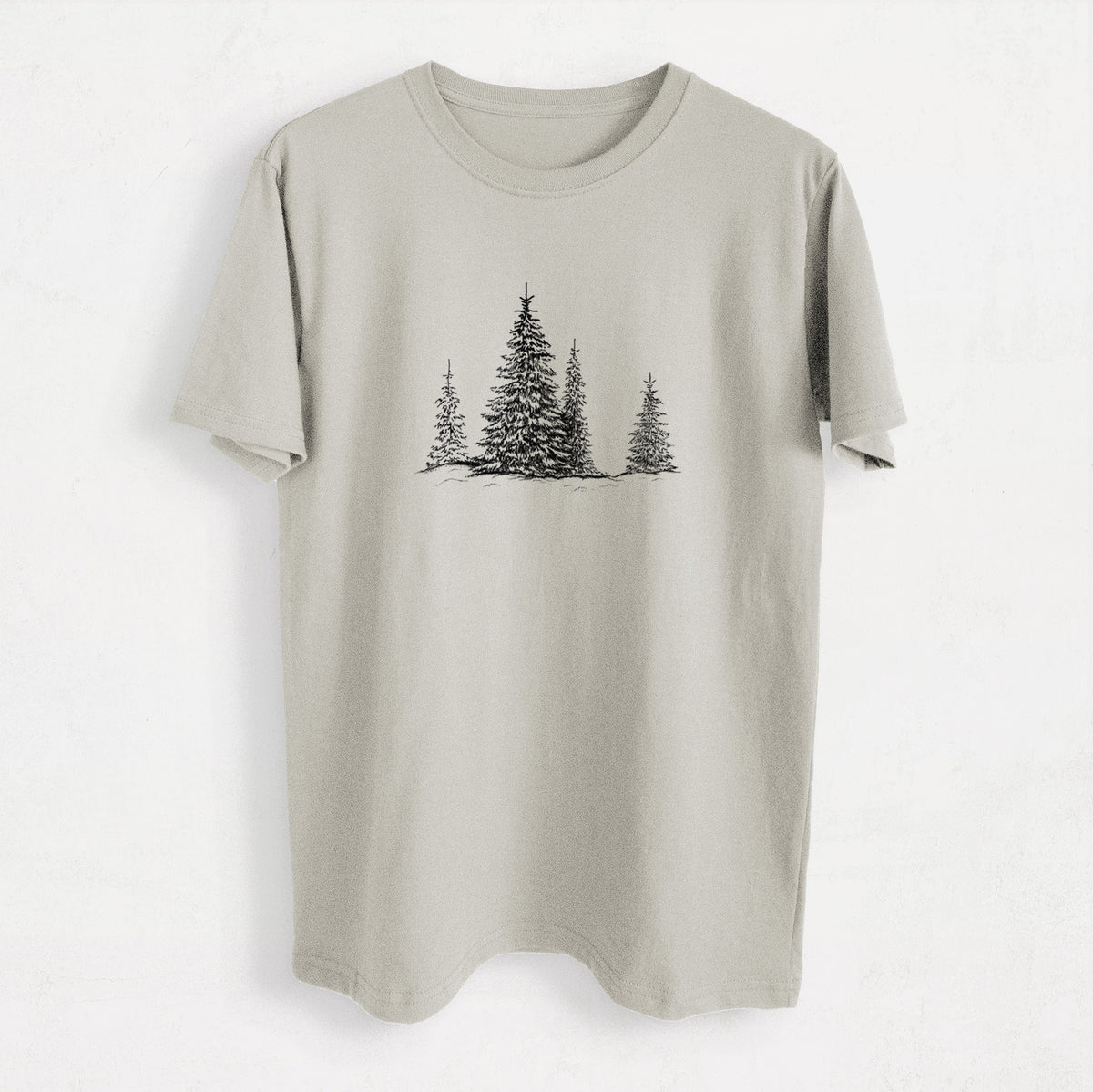 Frosted Evergreens - Heavyweight Men's 100% Organic Cotton Tee