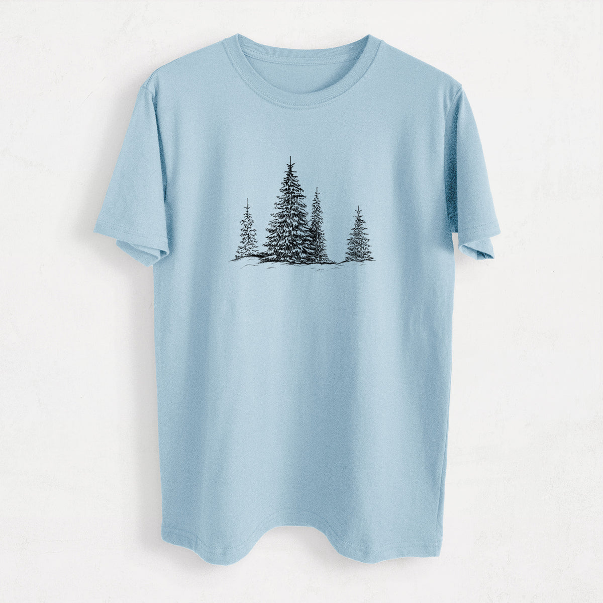 Frosted Evergreens - Heavyweight Men's 100% Organic Cotton Tee