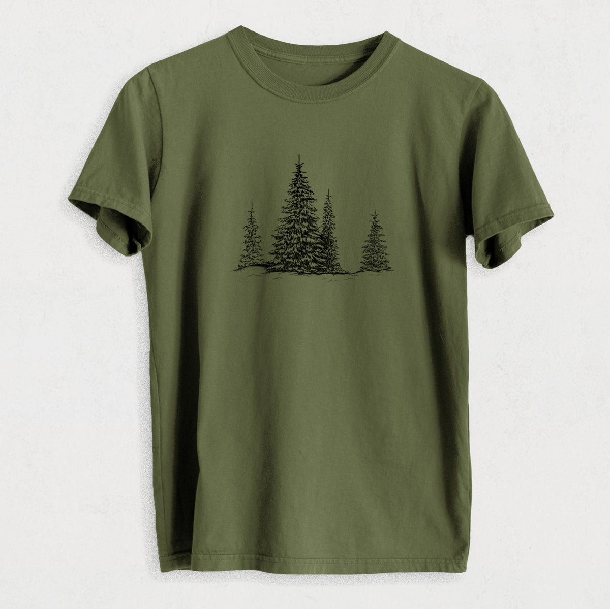 Frosted Evergreens - Heavyweight Men's 100% Organic Cotton Tee