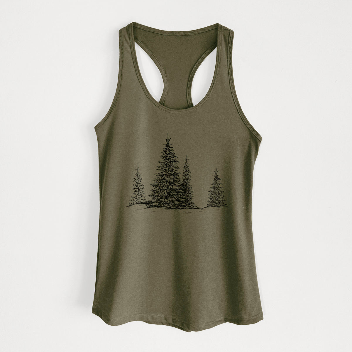 Frosted Evergreens - Women&#39;s Racerback Tanktop