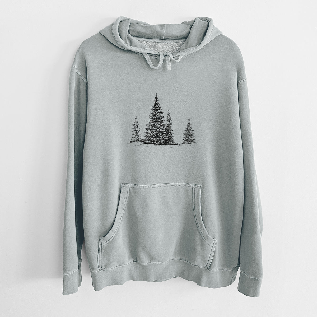 Frosted Evergreens - Unisex Pigment Dyed Hoodie