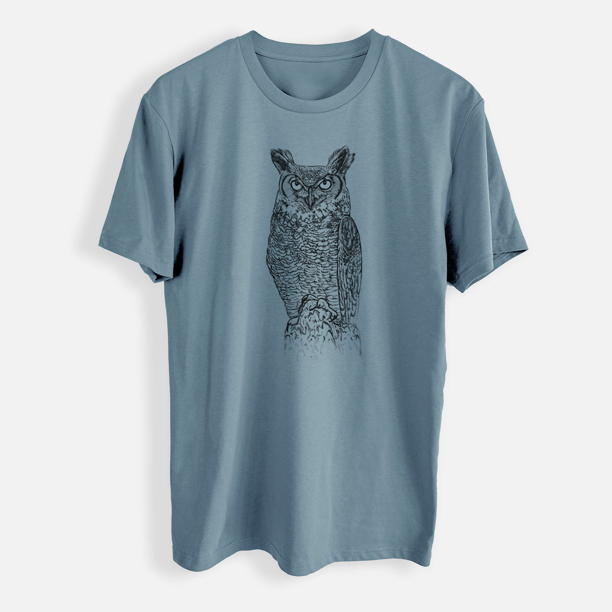 Bubo virginianus - Great Horned Owl - Mens Everyday Staple Tee