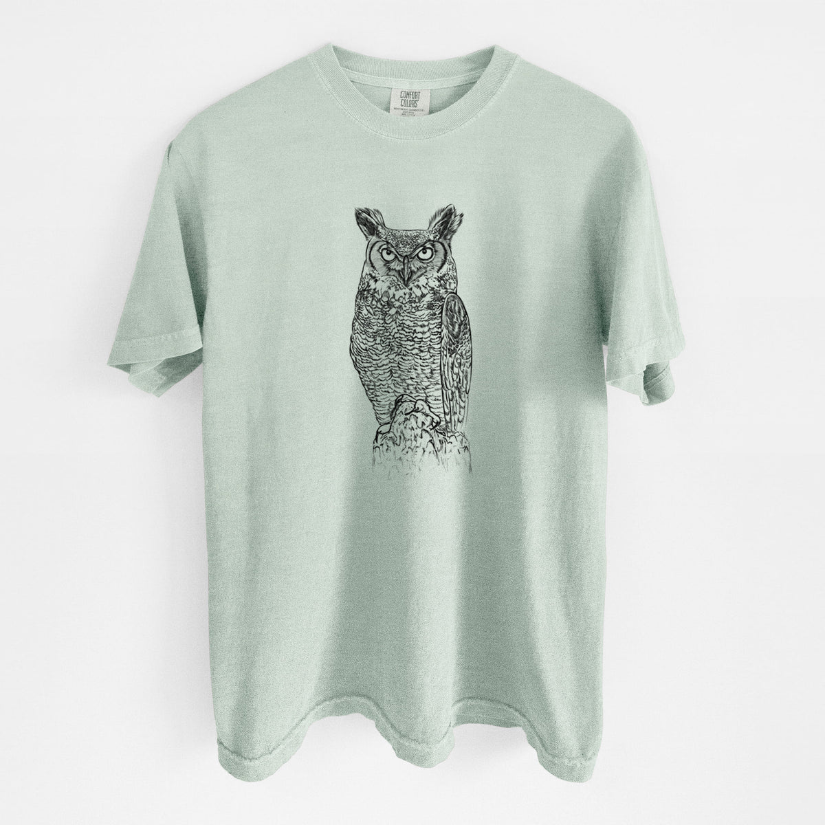 Bubo virginianus - Great Horned Owl - Unisex Comfort Colors Garment-Dyed Heavyweight T-shirt