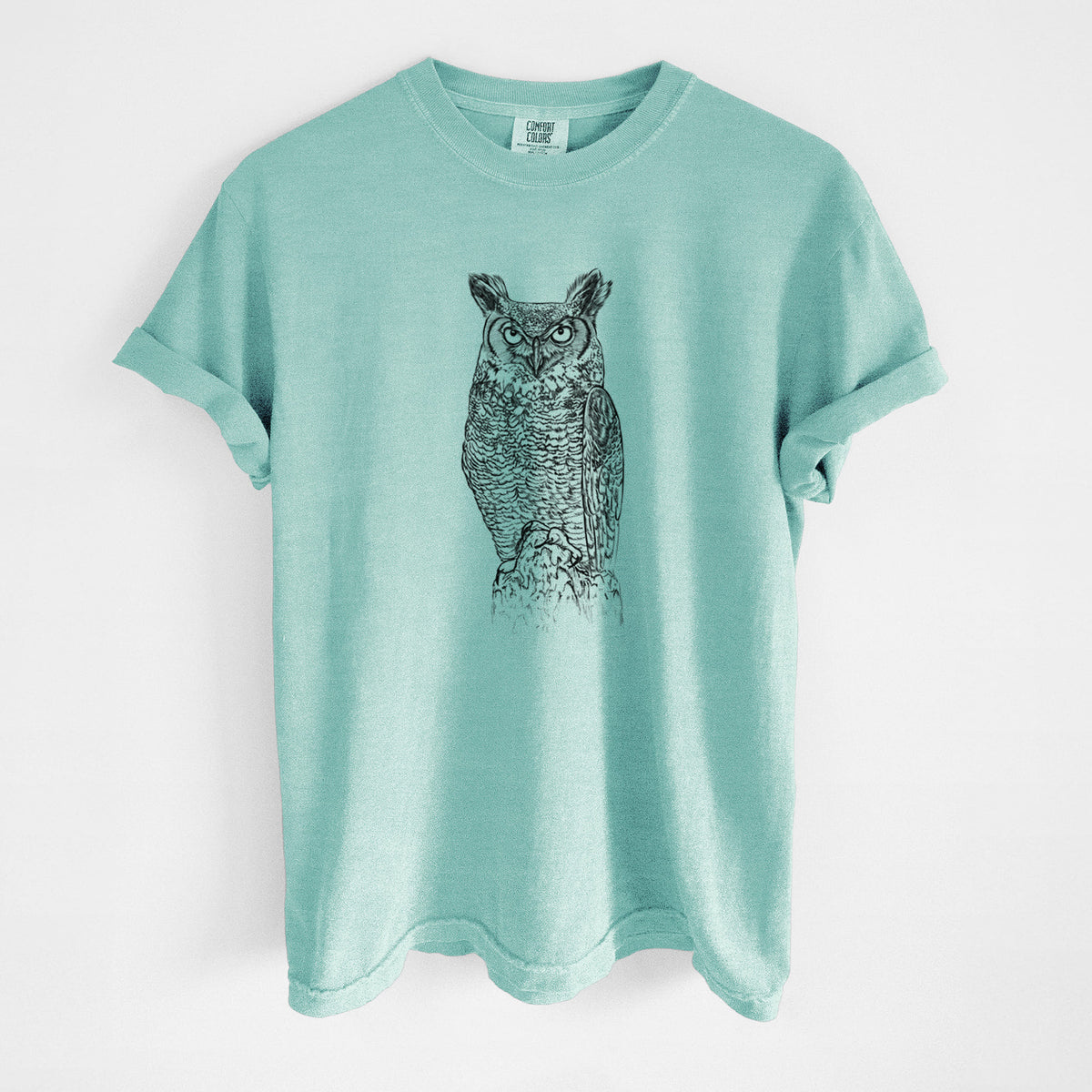 Bubo virginianus - Great Horned Owl - Unisex Comfort Colors Garment-Dyed Heavyweight T-shirt