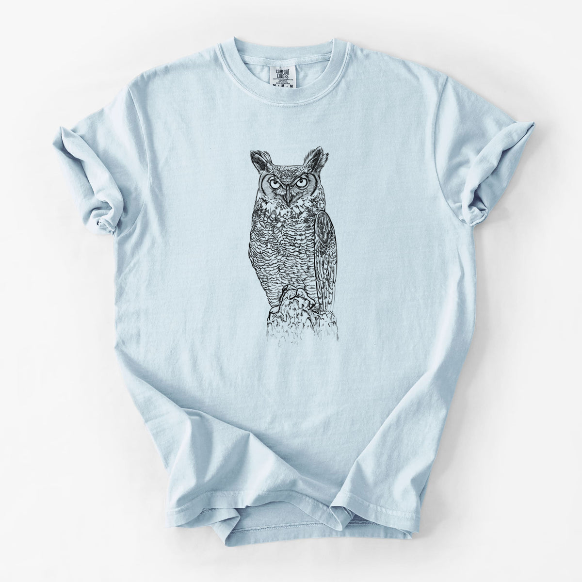 Bubo virginianus - Great Horned Owl - Unisex Comfort Colors Garment-Dyed Heavyweight T-shirt