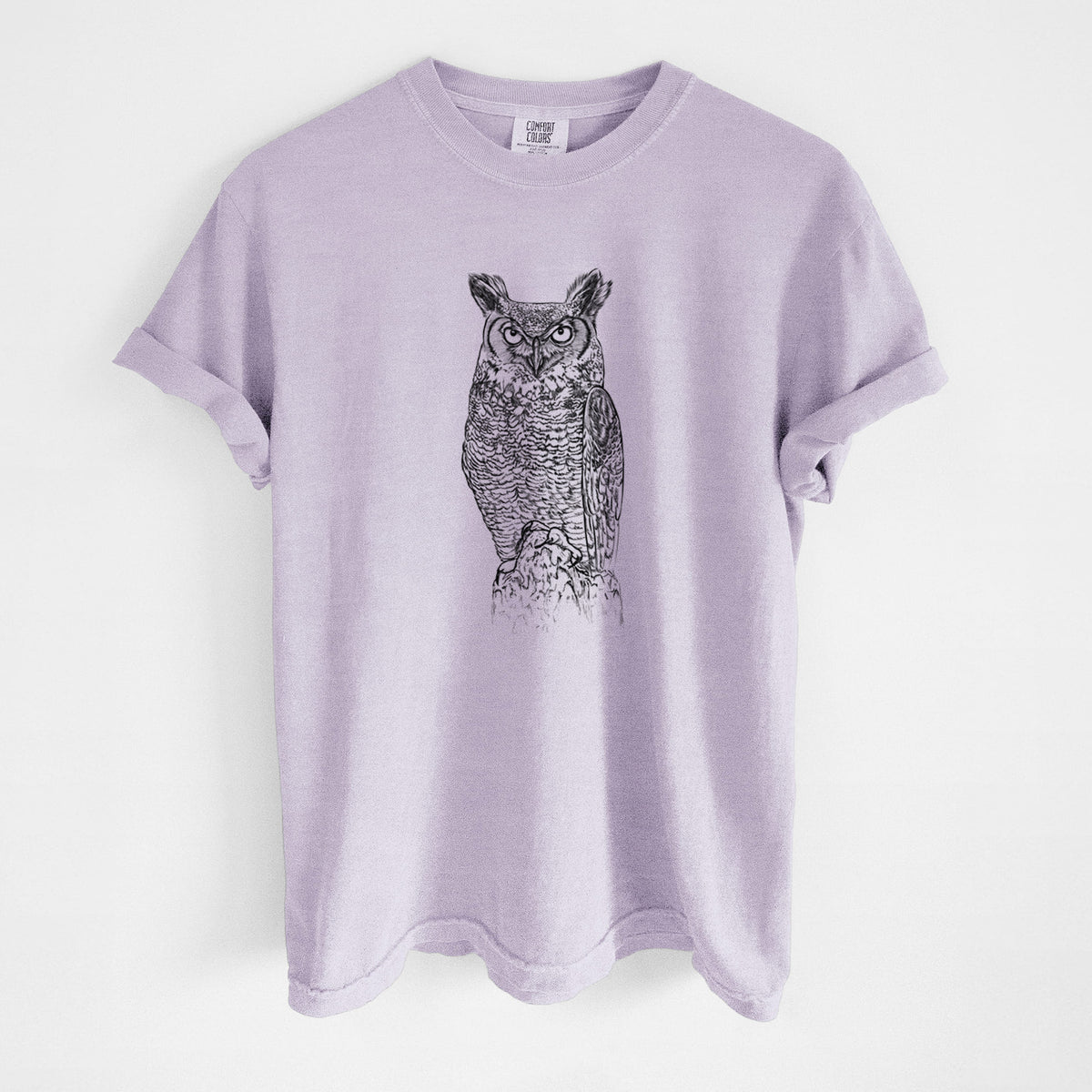 Bubo virginianus - Great Horned Owl - Unisex Comfort Colors Garment-Dyed Heavyweight T-shirt