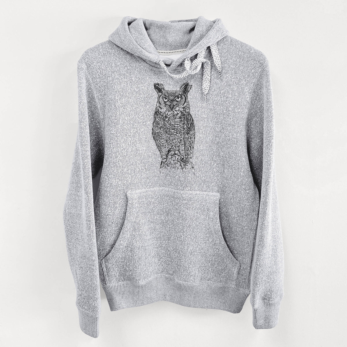 Bubo virginianus - Great Horned Owl - Knit Hoodie