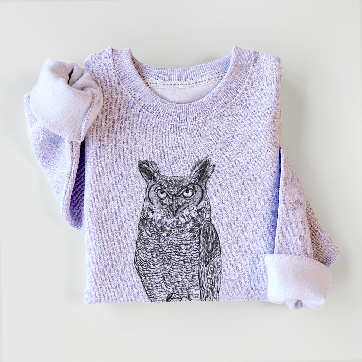 Bubo virginianus - Great Horned Owl - Knit Sweatshirt