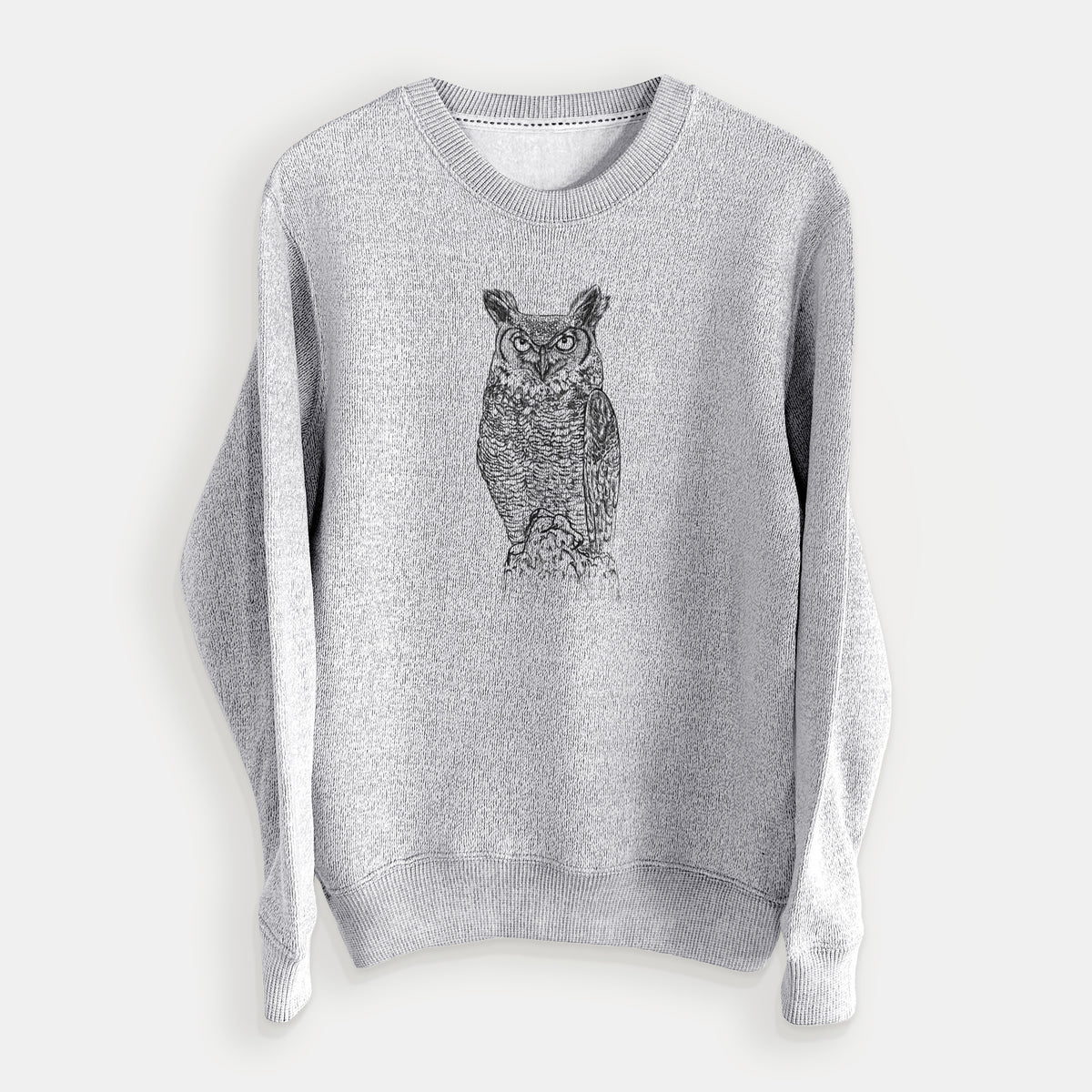 Bubo virginianus - Great Horned Owl - Knit Sweatshirt