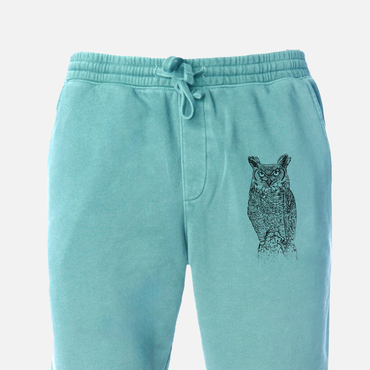 Bubo virginianus - Great Horned Owl - Unisex Pigment Dyed Sweatpants