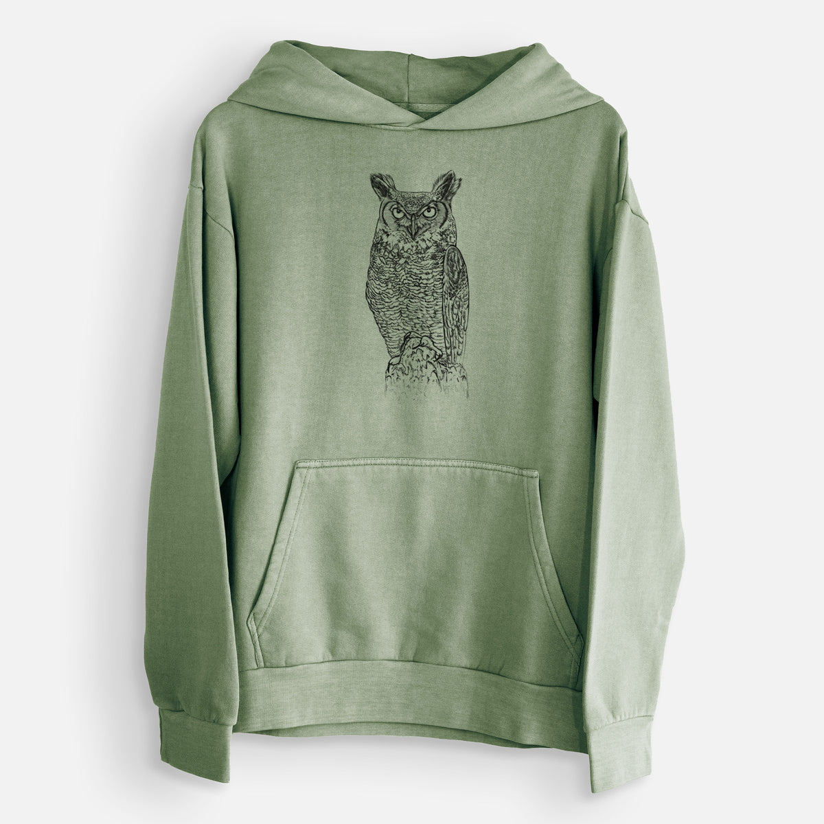 Bubo virginianus - Great Horned Owl  - Urban Heavyweight Hoodie