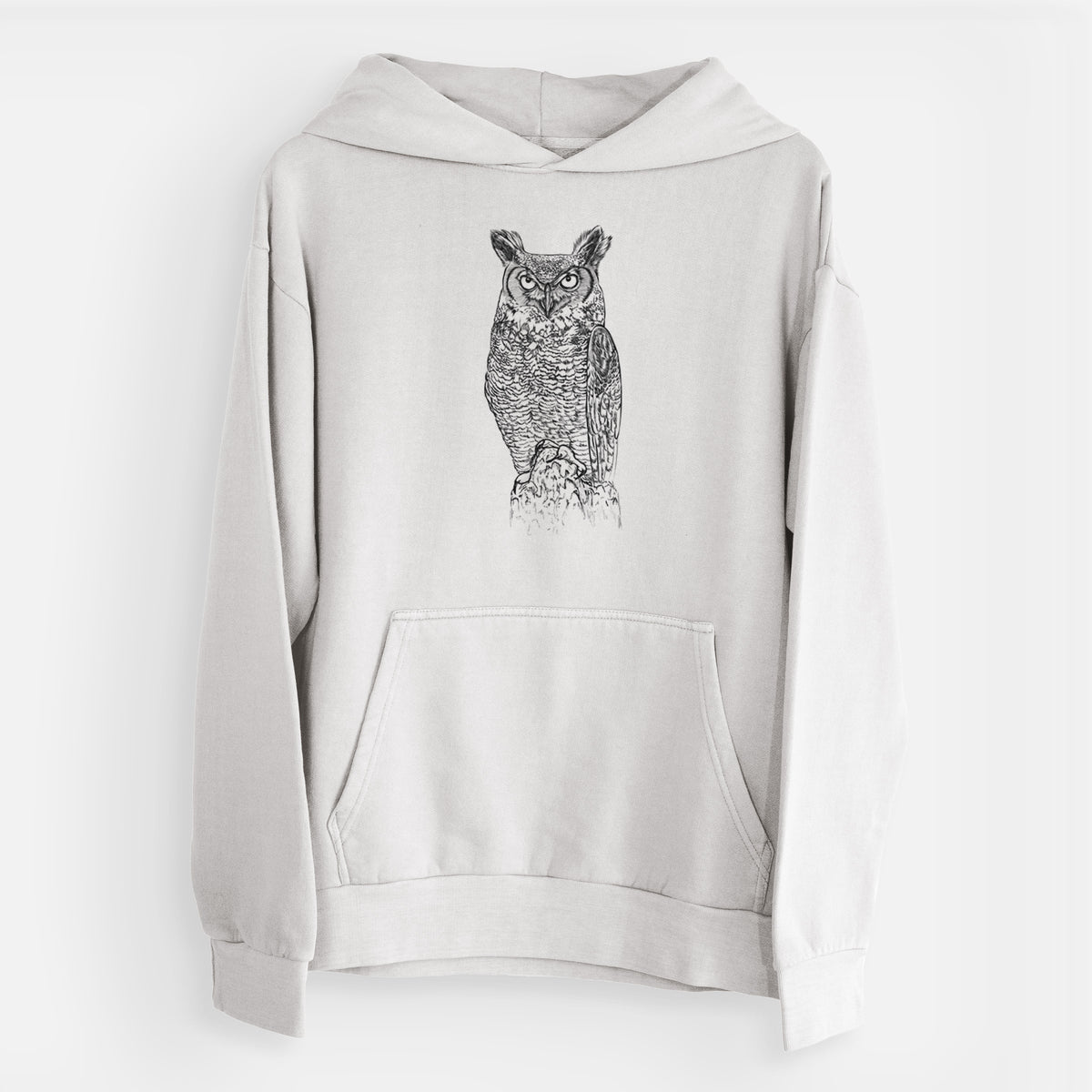 Bubo virginianus - Great Horned Owl  - Urban Heavyweight Hoodie